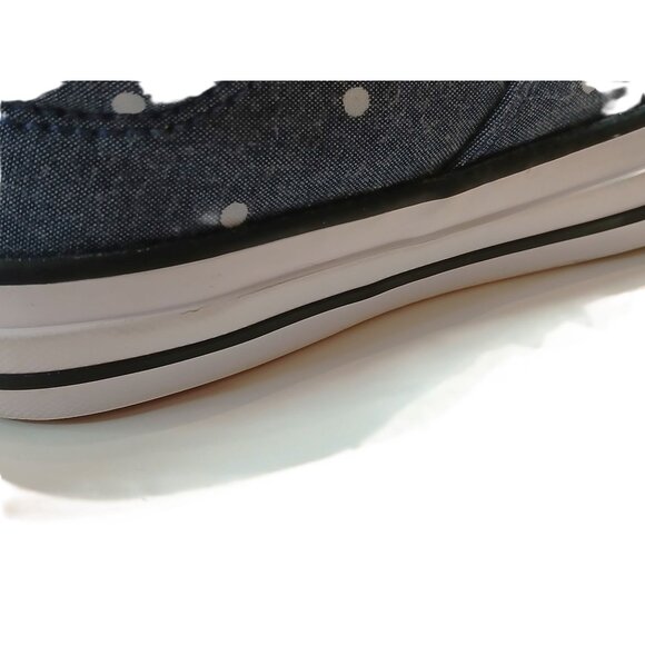 Women's Converse Madison Ox 6 Denim Blue Padded Collar Polka Dot Chuck Shoes - Picture 13 of 14